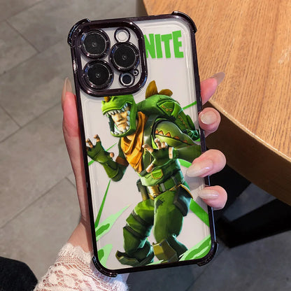 Anime-Fortnites-Game-Plating-Handyhülle für Xiaomi Redmi A7 15 A3 15C 14C K50 A1 Note 15 14 13 12 12s Pro Plus 4G 5G, stoßfest
