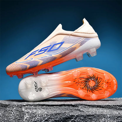 Nouveaux hommes chaussures de Football Match intérieur vente chaude bottes de Football en plein air crampons d'herbe baskets de Futsal montantes antidérapantes de haute qualité