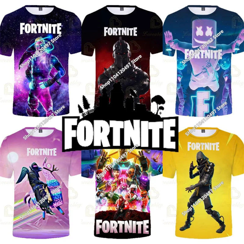 Fortnite Boys Clothes T-Shirt Victory Hero Child Kids T-shirt Battle Royale 3D Girls Short Sleeve Tees T-shirt