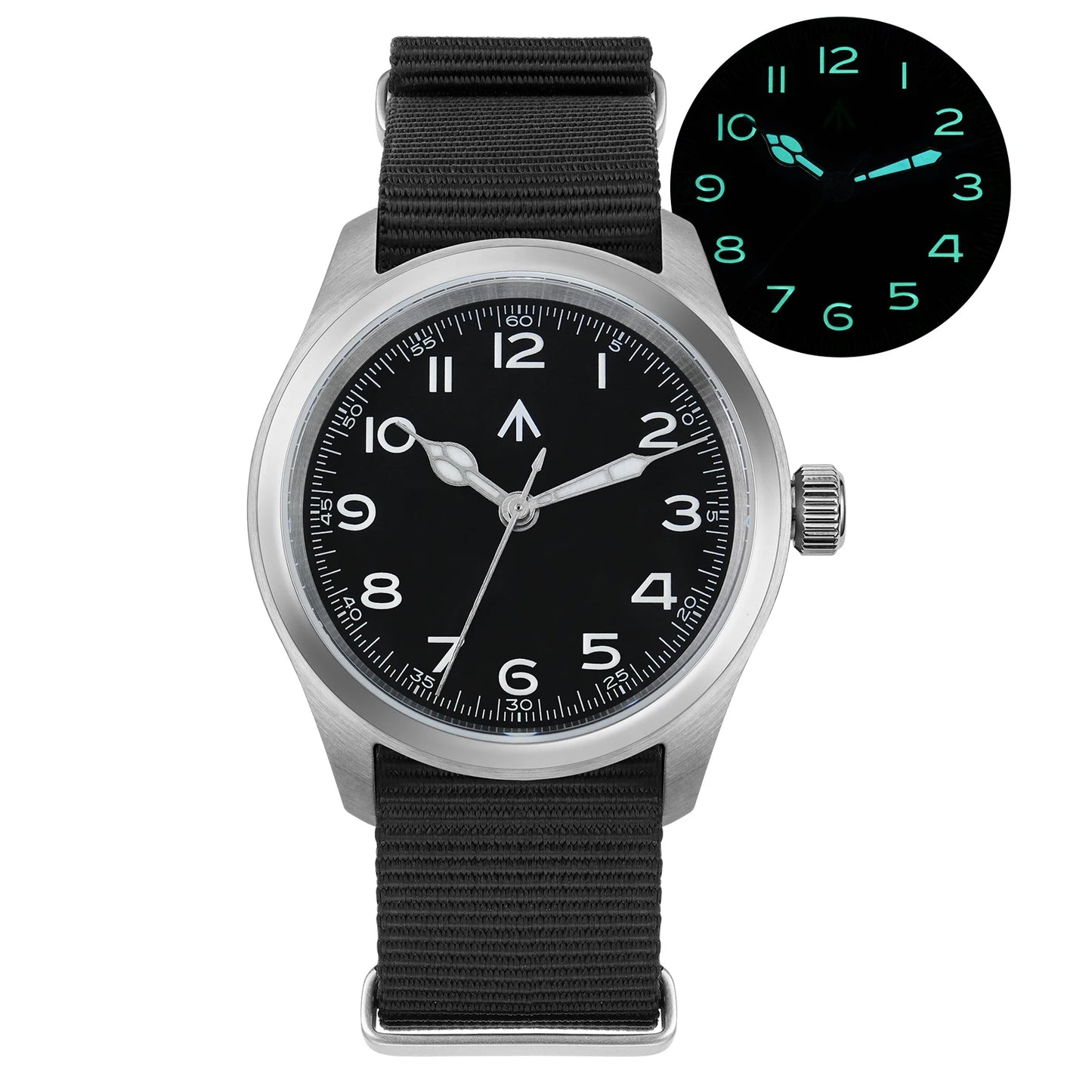 Militado ML08 Vintage Watch VH31 Quartz Movement Domed Sapphire Crystal Wristwatch BGW9 Luminous Vintage 38mm Quartz Watches