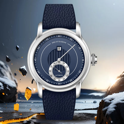 2026 New Luxury Specht & Söhne Jump Hour Watches Automatic Mechanical Watch For Men Sapphire Crystal Stainless Steel Wristwatch
