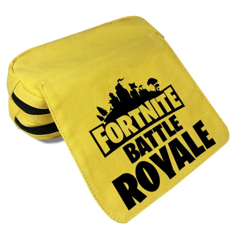 Fortnite Kids Pencil Bags Multifunctional Stationery Box Children's Large Capacity Double Layer Stationery Bag