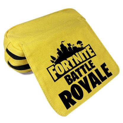 Fortnite Kids Pencil Bags Multifunctional Stationery Box Children's Large Capacity Double Layer Stationery Bag