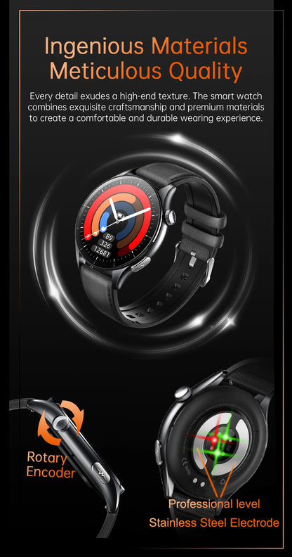 For XIAOMI 2025 New ECG+PPG Smartwatch Precise Uric Acid Blood Lipids Pressure Body Analysis Smart Watch Men BT Call NFC Watches