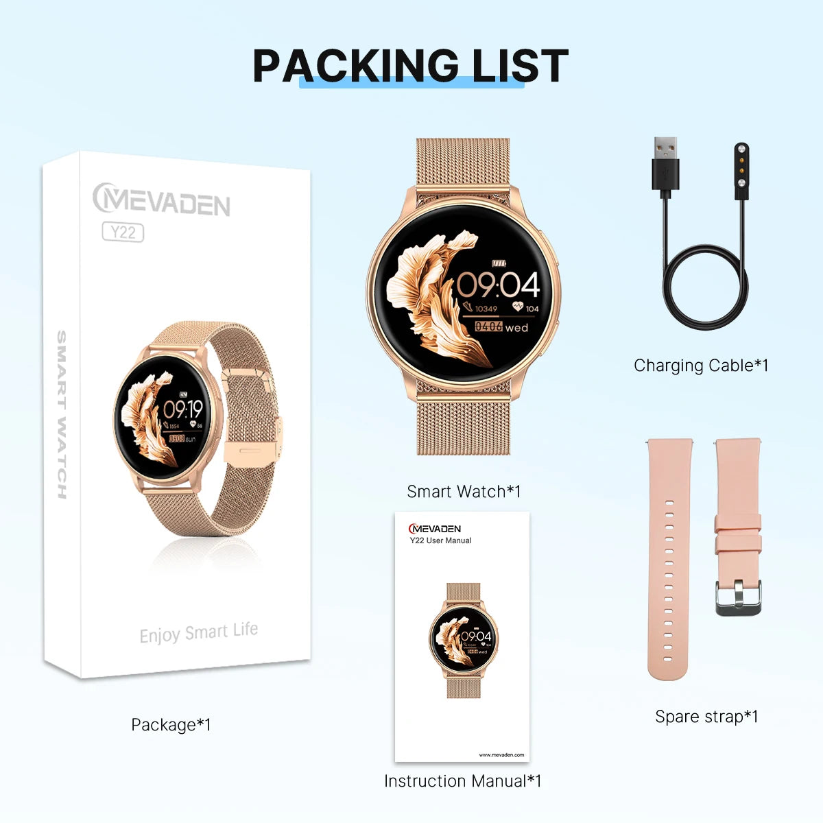 MEVADEN Bluetooth Call Smart Watch Women Custom Dial Watches Men Sport Fitness Tracker Heart Rate Smartwatch For Android IOS Y22