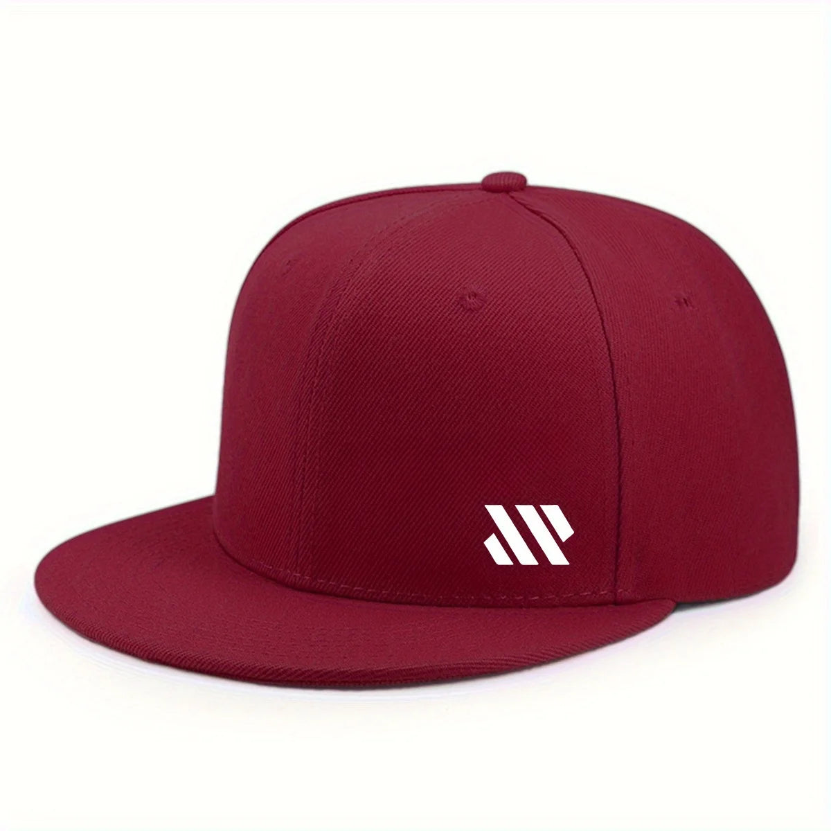 Baseball-lippis, jossa on valkoinen logo. Unisex-malli, säädettävä, hengittävä, tasainen lieri, kevyt ulkoilu- ja matkalippis, päähine.