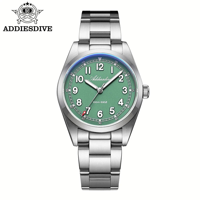 ADDIESDIVE 2026 New Men's Luxury Quartz Watch 100m Water Resistance Sapphire Crystal Japanese Movement BGW9 Blue Lume AD2521