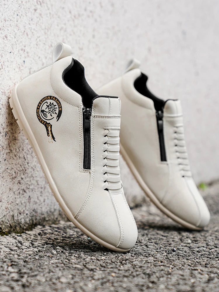Men's Lightweight Casual Shoes, Outdoor Entertainment Skateboarding Daily Walking Driving Shoes, Comfortable Breathable Slip-On