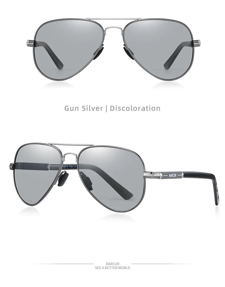 BARCUR Polarized Mens Sunglasses Pilot Sun Glasses for Men accessories Driving Fishing Hiking Eyewear Oculos Gafas De Sol