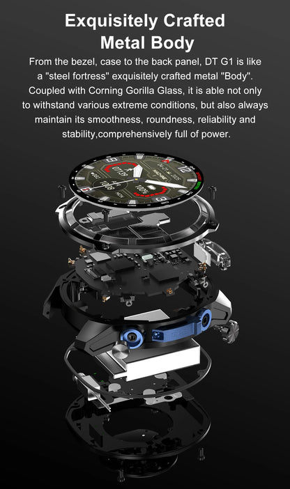 New Outdoor Precise GPS Map GNSS Smart Watch Men 10TM Waterproof 1000mAh Battery 170+Sport Mode Bluetooth Call AMOlED Smartwatch