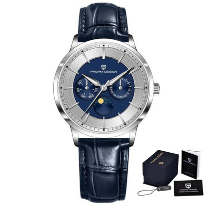 Pagani Design 40mm Multifunctional Men's Quartz Watch Japan Movt Moon Phase 100m Waterproof Sapphire Glass Wristwatches For Man