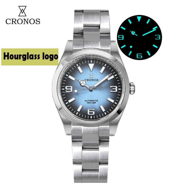 Cronos Luxury Men Watches 36mm Explore Climbing Series Couples Sport Watch NH35 PT5000 Unisex Automatic Mechanical Watch 10Bar