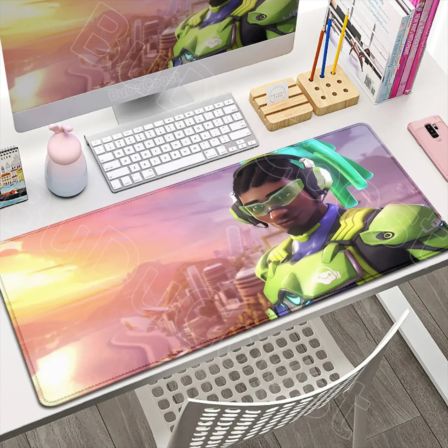 Large XXL DIY Cool Overwatch Mouse Pad Keyboard Table Gaming Accessories Non-Slip Rubber Edge locking spped Laptop Rug desk Mat, Produit gaming premium Fraquane, équipement gamer