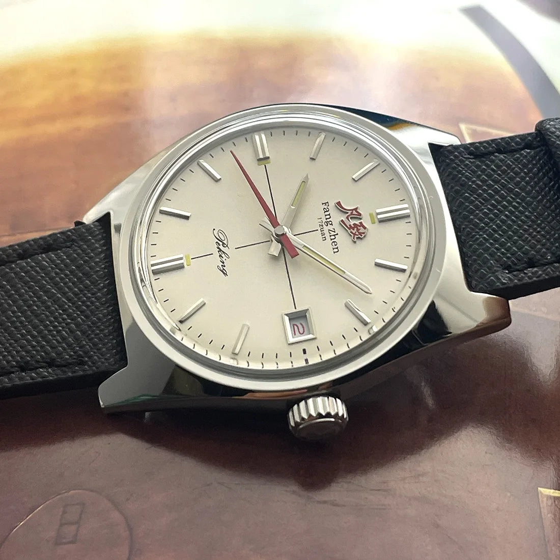 Merkur Watch White Dial Watch Metal Vintage Business Watches Hand Wind Mechanical Watch for Men 36mm