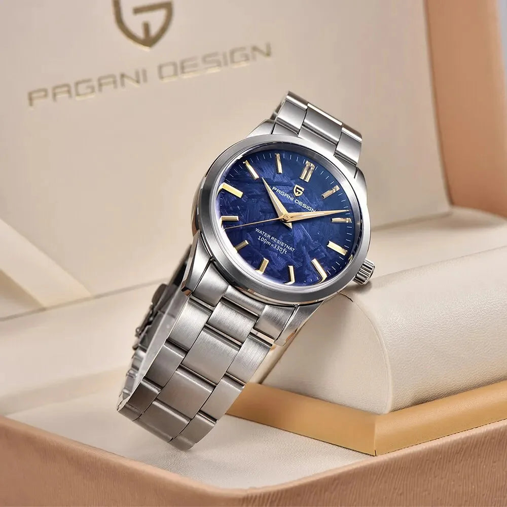 PAGANI DESIGN 40MM Men Quartz Watches Japan TMI VH31 Luxury Business Sapphire 316L Stainless Steel 100M Waterproof Watch For Men