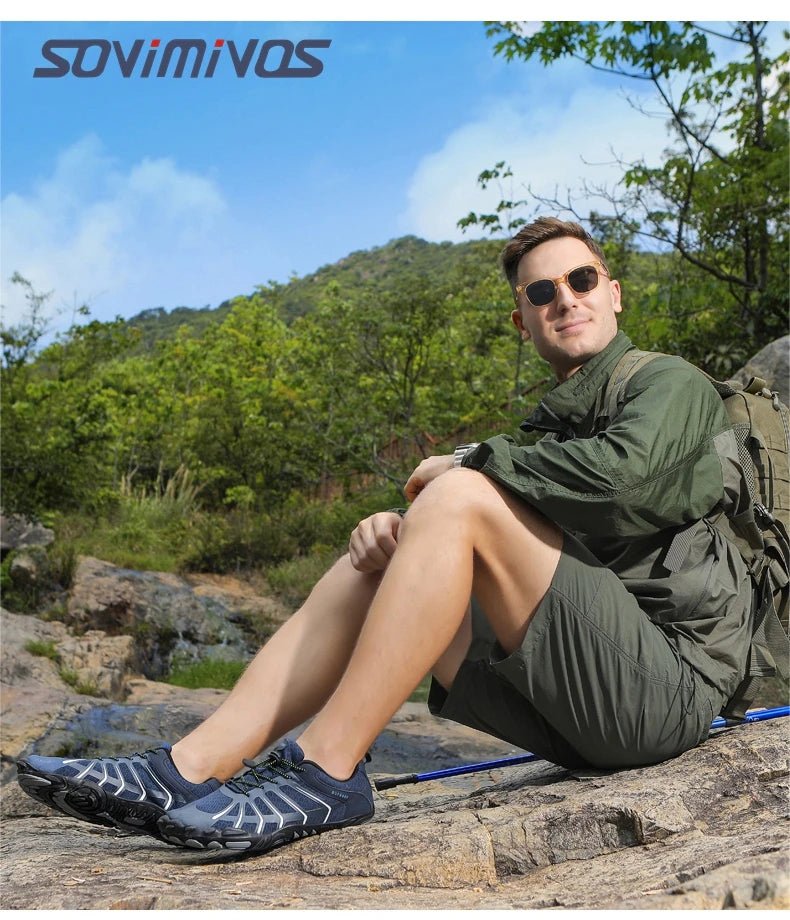 Men's Trail Running Shoes, Lightweight Athletic Zero Drop Barefoot Shoes Non-Slip Outdoor Walking Minimalist Shoes for Women