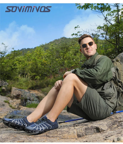 Men's Trail Running Shoes, Lightweight Athletic Zero Drop Barefoot Shoes Non-Slip Outdoor Walking Minimalist Shoes for Women