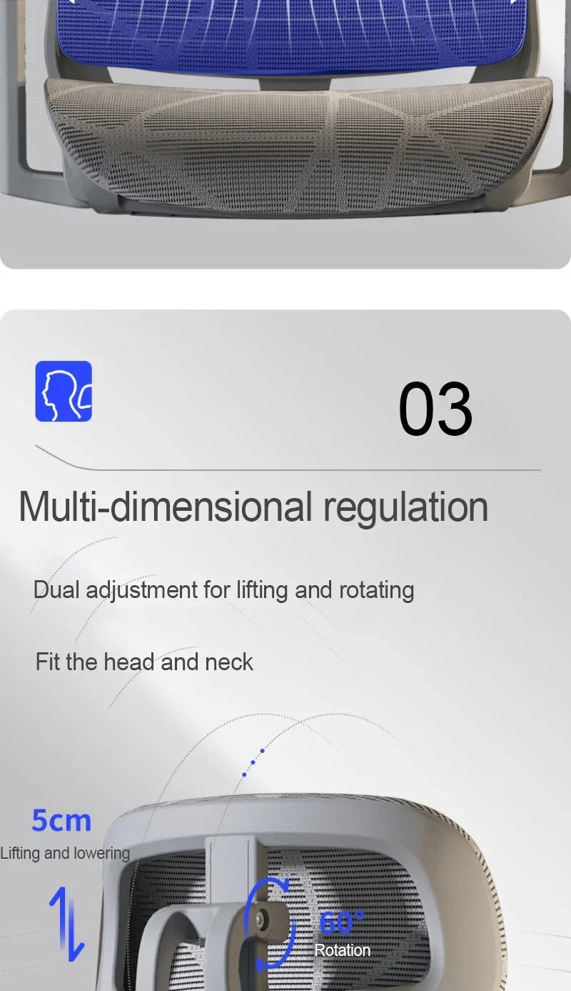 Ergonomic Gaming Chair with Adjustable Footrest, Reclining Office Chair, Posture Support Computer Chair with 2D/3D Armrests for Home Office