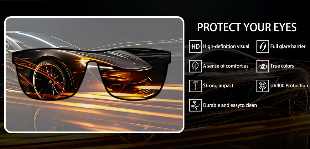 Brand Designer Men's Sun Glasses Vintage Square Sunglasses Men Women Luxury  Driving Fishing UV400 Eyewear Men