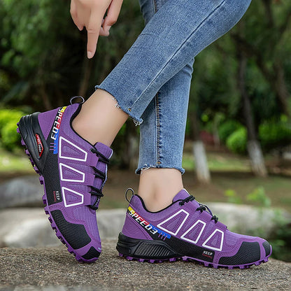 Hiking Shoes Women's Outdoor Hiking Sports Shoes, Non-Slip Hunting Tactical Shoes, Breathable Lace-Up Climbing Shoes, Cycling