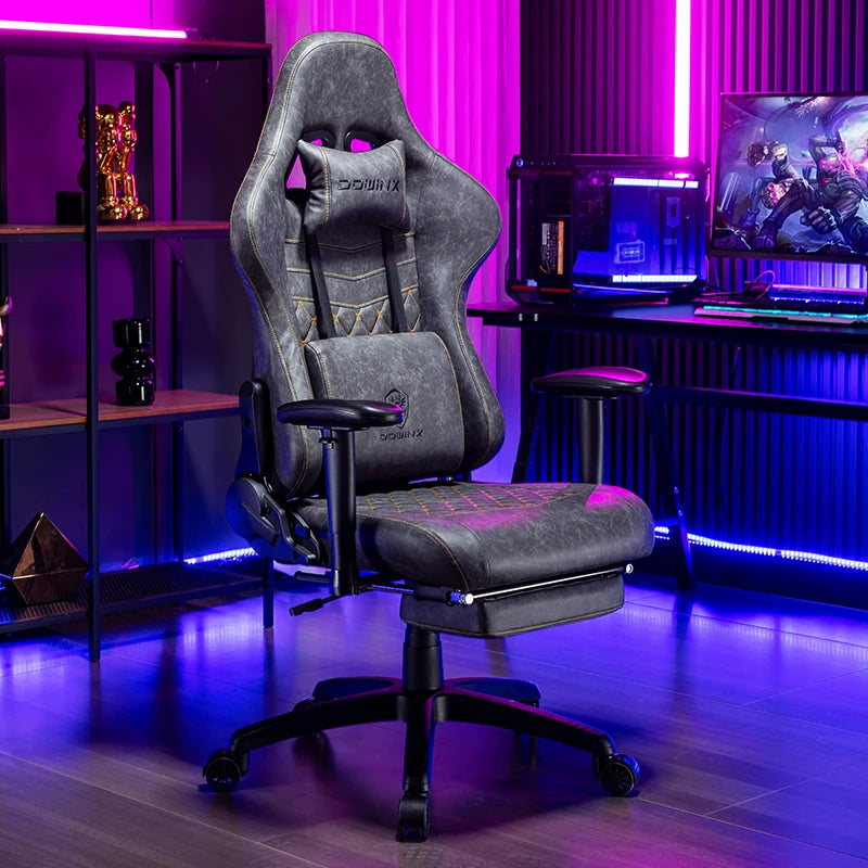 Ergonomic High Back Office Chair with Lumbar Support, Adjustable Reclining Swivel Computer Desk Chair for Home Office, Study & Bedroom