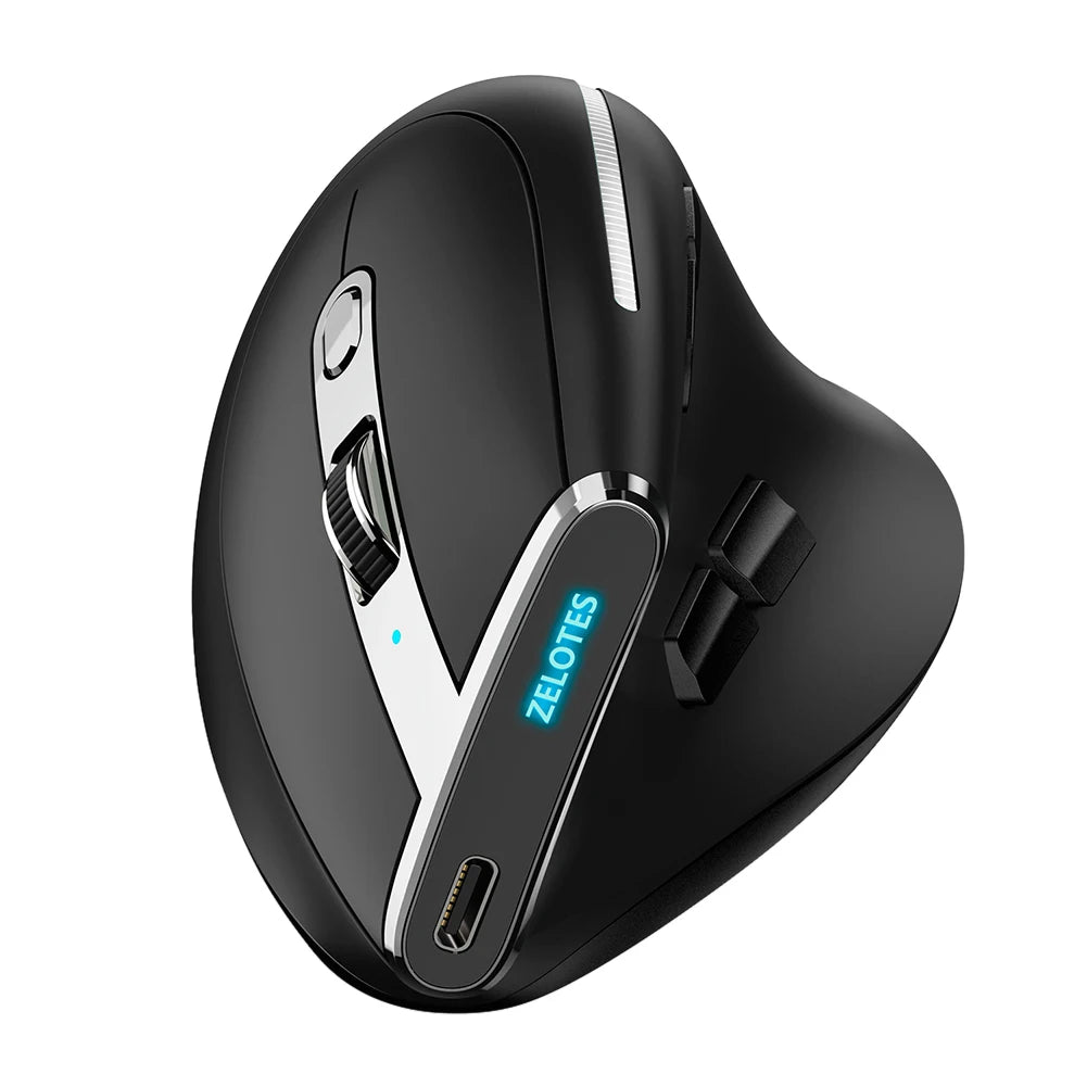F-36 Ergonominen pystysuuntainen hiiri 2.4G+BT1+BT2 langaton oikea- ja vasenkätinen tietokonepelihiiri, optinen USB-hiiri tietokoneelle ja kannettavalle