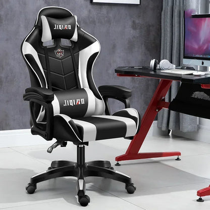 RGB Gaming Chair Ergonomic Computer Chair with Massage Function, Reclining Office Chair, Swivel Gamer Chair with Adjustable Height and Armrests