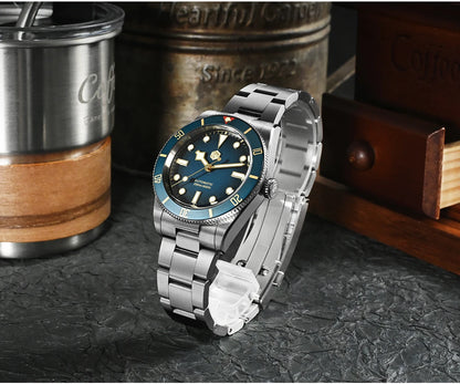 San Martin New Upgraded 37mm BB54 Vintage Men Diver Watch ST2130 Automatic Mechanical Sapphire Luminous Waterproof 200m SN0138