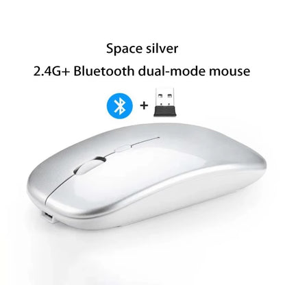Rechargeable Wireless Mouse Bluetooth 2.4GHz Dual Modes Ergonomics DPI Readjustable Silence USB Portable Mouse for PC Laptop
