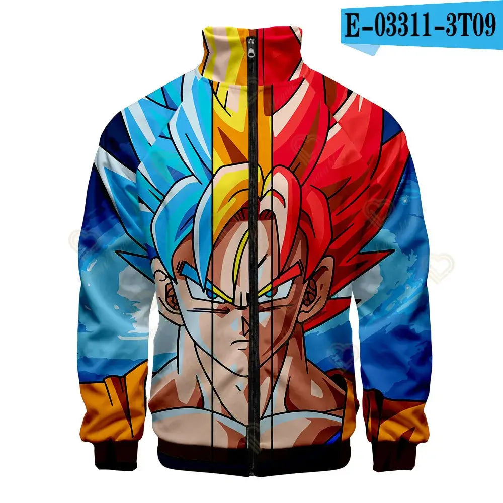 Dragon Ball 3D Print Zipper Hoodie Cool Fashion Men/Women/Kids Long Sleeve Hoodies Sweatshirt Casual Cosplay Jacket Clothes, produit gaming premium Fraquane