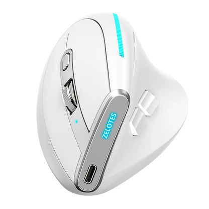 F-36 Ergonominen pystysuuntainen hiiri 2.4G+BT1+BT2 langaton oikea- ja vasenkätinen tietokonepelihiiri, optinen USB-hiiri tietokoneelle ja kannettavalle