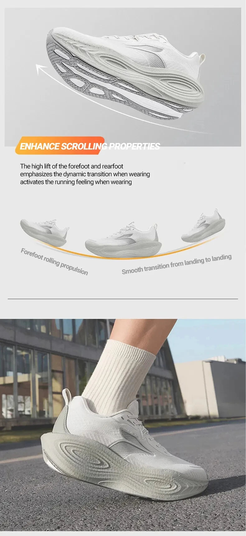 361 Degrees PopBlaze 5 Herren-Laufschuhe – Neue Dämpfung, dicke Sohle, atmungsaktiv, rutschfest, Outdoor-Jogging, Herren-Sneaker 672532212