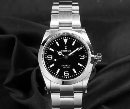 Cronos Luxury Men Watches 36mm Explore Climbing Series Couples Sport Watch NH35 PT5000 Unisex Automatic Mechanical Watch 10Bar