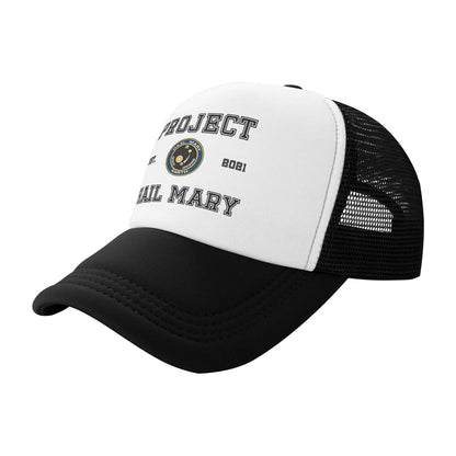 Project Hail Mary Mission Patch Mesh Baseball Cap Adult Hip-Hop Trucker Worker Cap  Adjustable Fishing Hat Washable Trucker Hat