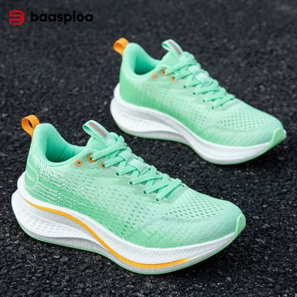 Baasploa Women’s Professional Running Shoes Outdoor Carbon Plate Non-Slip Sports Shoes Female Casual Breathable Jogging Sneakers