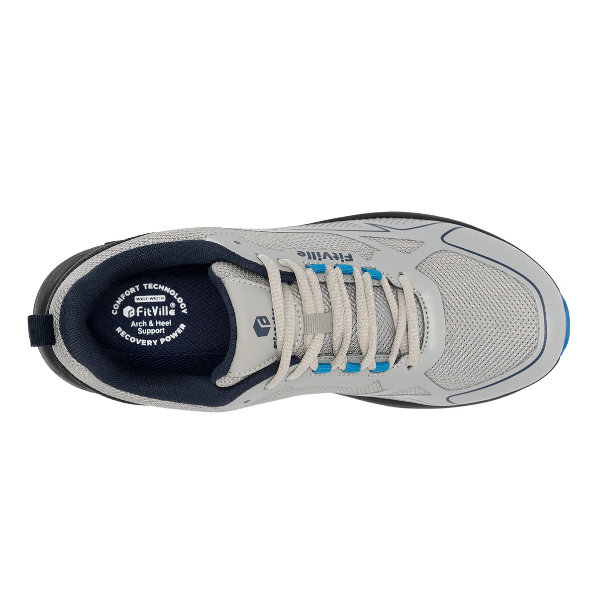 FitVille-Chaussures de course sur sentier coordonnantes pour hommes, baskets pour hommes, extra larges, légères, pieds enflés, soutien de la voûte plantaire, oto Instituts