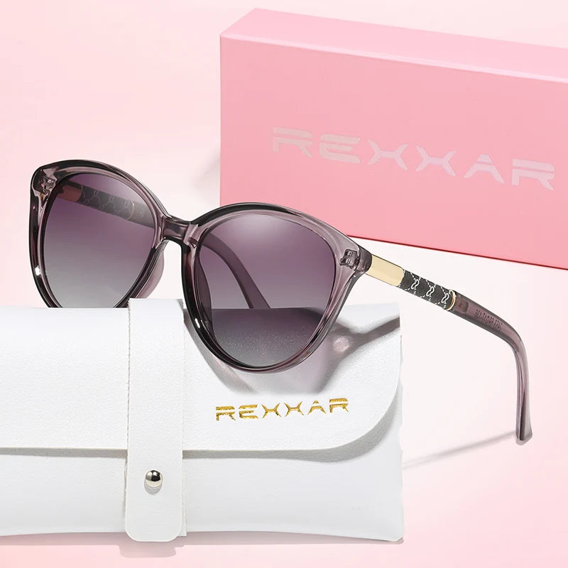 REXXAR Polarized High Quality Cat Eye Sunglasses Women Men Sexy Fashion Brand Sun Glasses Shopping Party Male Female Glasses