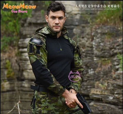 Call of Duty Ghost Cosplay Tactical Suit Combat Camo Uniform Black Blue Military Training Game Style Coat Halloween Party Outfit