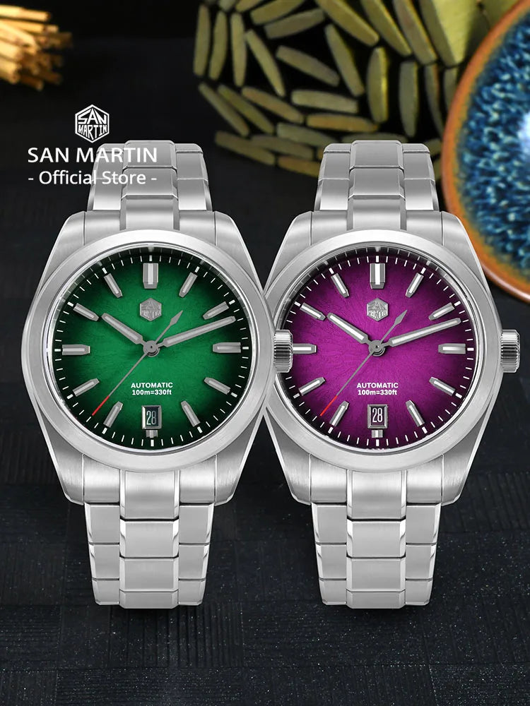San Martin 36/39/42mm SN0144 JianZhan Dial Gada Watch Miyota 9015 Original Design Men Luxury Dress Automatic Mechanical Watches