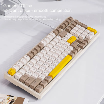 K3 MAX Mechanical Keyboard Hotswap Red/Green Shaft Gamer Keyboard USB Wired RGB Backlight 100 Keys Russian for Computer Laptop