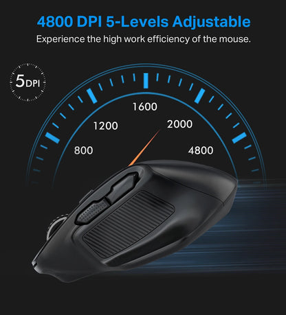 E-YOOSO X-31 ratón gaming inalámbrico USB 2.4G grande para manos grandes PAW3212 4800 DPI 5 botones para gamer, ordenador portátil y PC