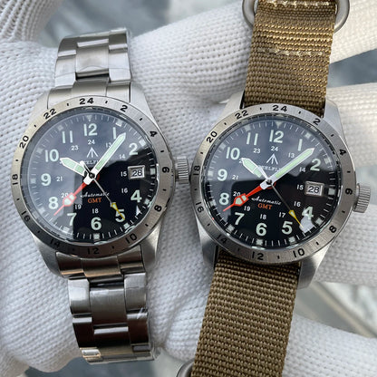 STEELFLIER Official SF792 GMT Mechanical Wristwatch, NH34 Movement, Super BGW9 C3 Luminous, 200M Waterproof Luxury Dive Watch