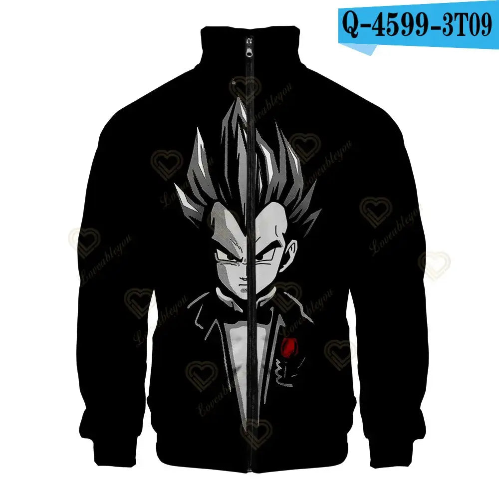 Dragon Ball 3D Print Zipper Hoodie Cool Fashion Men/Women/Kids Long Sleeve Hoodies Sweatshirt Casual Cosplay Jacket Clothes, produit gaming premium Fraquane