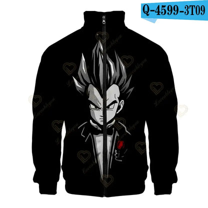 Dragon Ball 3D Print Zipper Hoodie Cool Fashion Men/Women/Kids Long Sleeve Hoodies Sweatshirt Casual Cosplay Jacket Clothes, produit gaming premium Fraquane