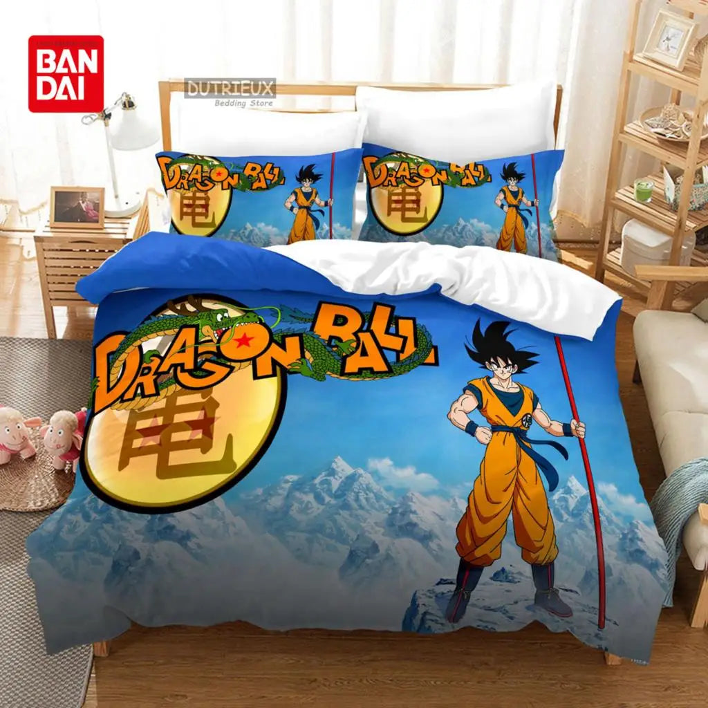 Dragon Ball Bedding Set Anime Goku Duvet Cover Comforter Bedclothes Single Twin Full Queen Size 3d Kids Adult Boys Gift
