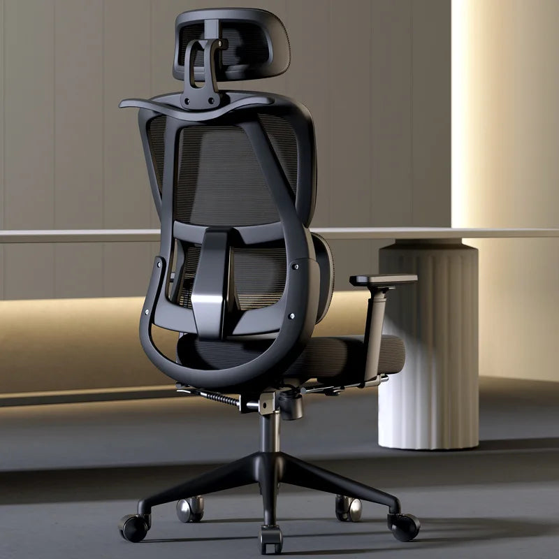 Ergonomic Gaming Chair with Adjustable Footrest, Reclining Office Chair, Posture Support Computer Chair with 2D/3D Armrests for Home Office