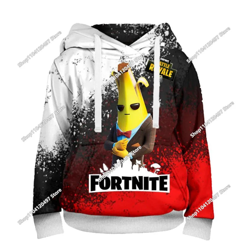 Children Clothes Birthday Cute Gifts Fortnite Child Hoodies Battle Royale Boys Girls Anime Sweatshirt Kids Winter Pullover Tops