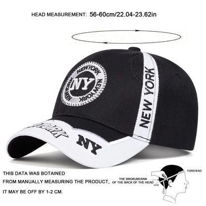 Unisex Letter Embroidery Baseball Caps Spring and Autumn Outdoor Adjustable Casual Hats Sunscreen Hat
