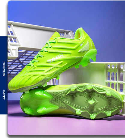 Double Star Adult Youth AG Soccer Cleats Non Slip Durable Artificial Natural Grass Football Shoes for Training Match Men Women