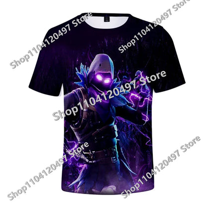 Japanese Anime Fortnite Summer T-shirt for Men and Women Battle Royale Short-Sleeved Casual Comfortable Loose Harajuku Streetwear